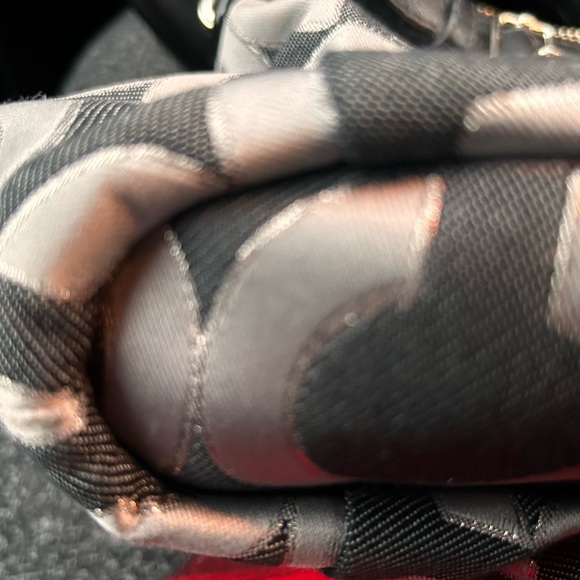 Coach 💕HP💕Madison Abigail op art black silver Big C bag - Picture 8 of 11